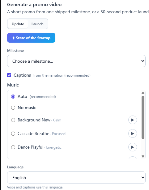 FoxPlug Video Studio — auto 30-second launch video from your pages, with captions, music, and every ratio